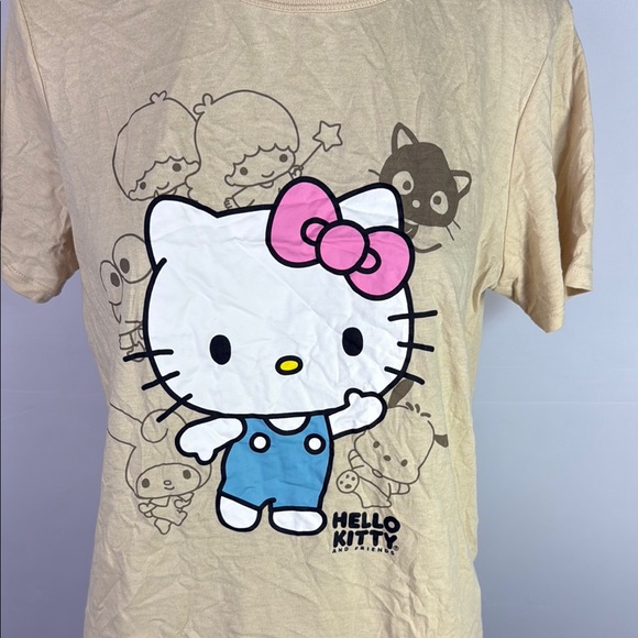 Hello Kitty Cream and Pink Short Sleeve Tee - Picture 2 of 6